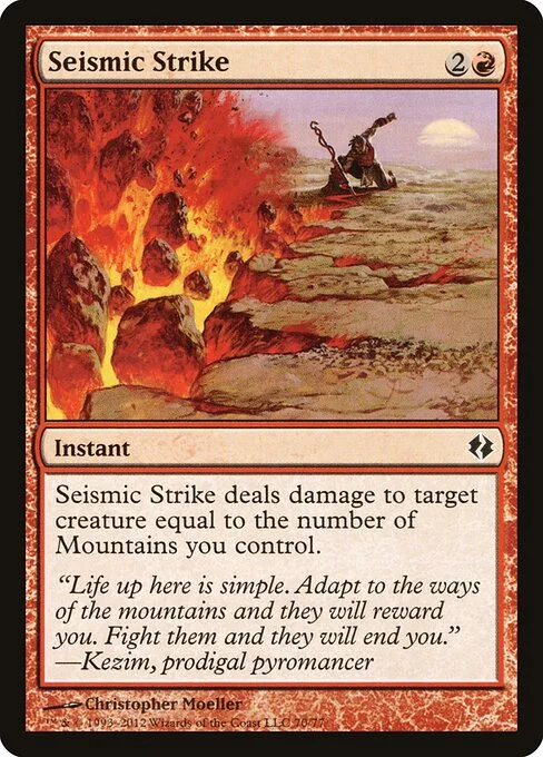 Seismic Strike, carta Magic di tipo Instant illustrata da Christopher Moeller