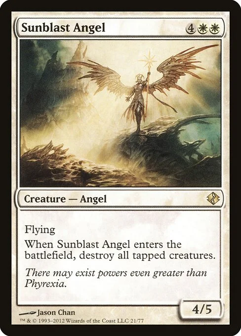 Sunblast Angel, carta Magic di tipo Creature — Angel illustrata da Jason Chan
