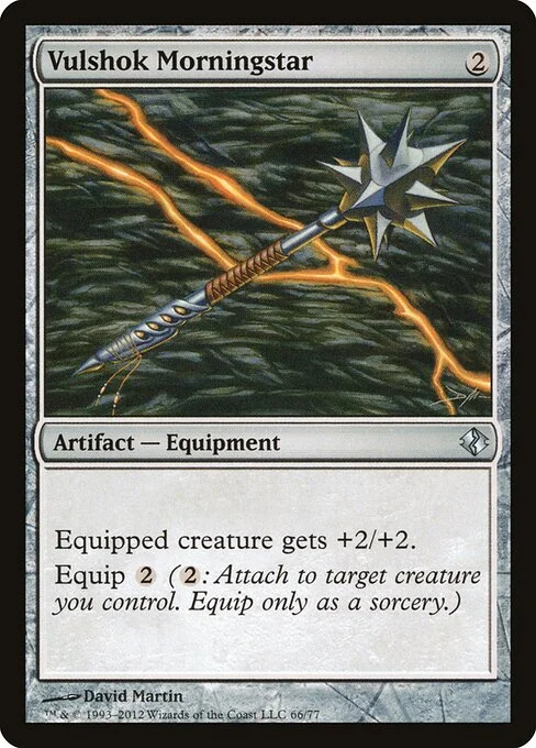 Vulshok Morningstar, carta Magic di tipo Artifact — Equipment illustrata da David Martin