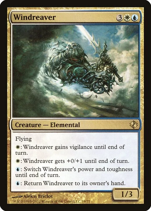 Windreaver, carta Magic di tipo Creature — Elemental illustrata da Aleksi Briclot