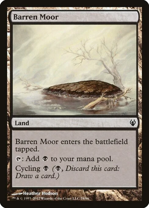 Barren Moor, carta Magic di tipo Land illustrata da Heather Hudson