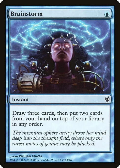 Brainstorm, carta Magic di tipo Instant illustrata da Willian Murai