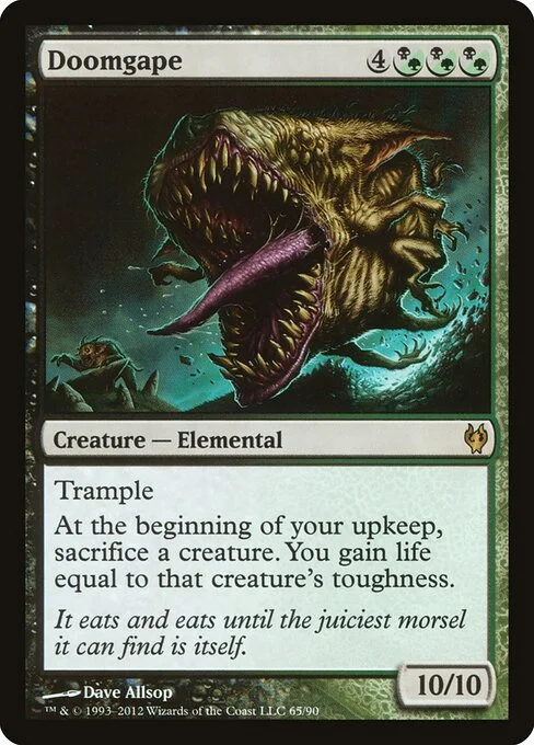 Doomgape, carta Magic di tipo Creature — Elemental illustrata da Dave Allsop