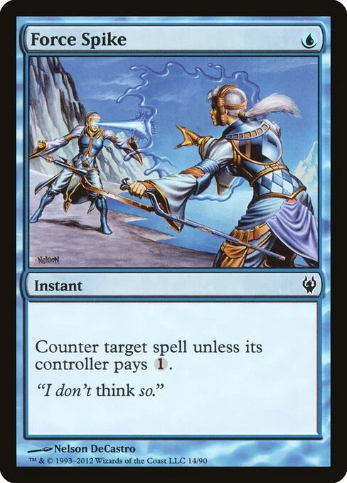 Force Spike, carta Magic di tipo Instant illustrata da Nelson DeCastro
