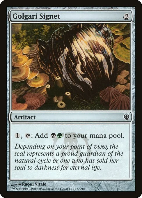 Golgari Signet, carta Magic di tipo Artifact illustrata da Raoul Vitale
