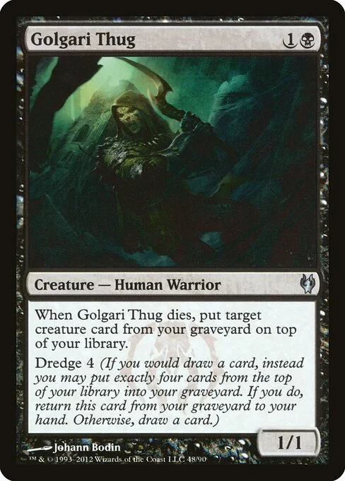Golgari Thug, carta Magic di tipo Creature — Human Warrior illustrata da Johann Bodin