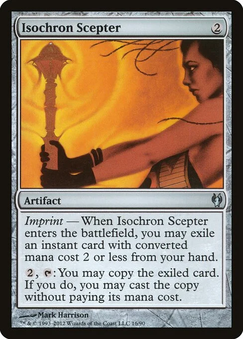 Isochron Scepter, carta Magic di tipo Artifact illustrata da Mark Harrison