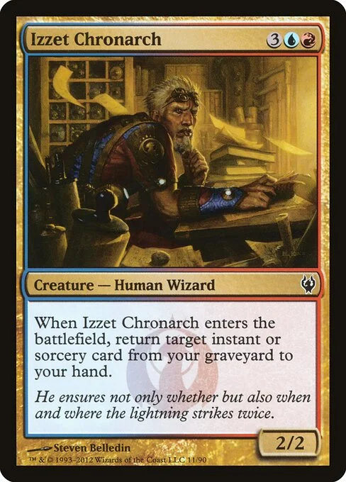 Izzet Chronarch, carta Magic di tipo Creature — Human Wizard illustrata da Steven Belledin