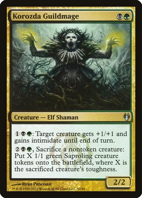 Korozda Guildmage, carta Magic di tipo Creature — Elf Shaman illustrata da Ryan Pancoast