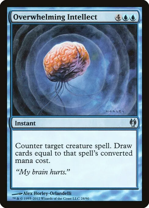 Overwhelming Intellect, carta Magic di tipo Instant illustrata da Alex Horley-Orlandelli