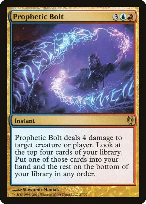 Prophetic Bolt, carta Magic di tipo Instant illustrata da Slawomir Maniak