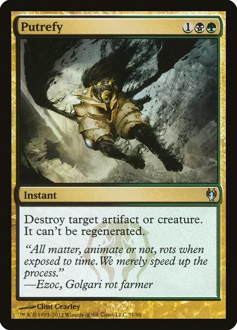Putrefy, carta Magic di tipo Instant illustrata da Clint Cearley