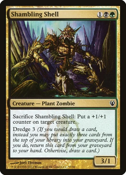 Shambling Shell, carta Magic di tipo Creature — Plant Zombie illustrata da Joel Thomas
