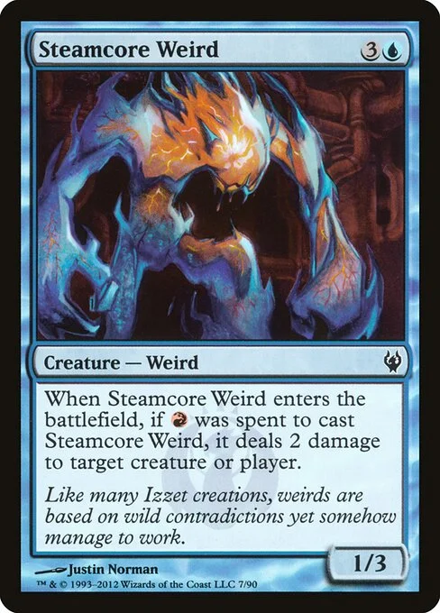 Steamcore Weird, carta Magic di tipo Creature — Weird illustrata da Justin Norman