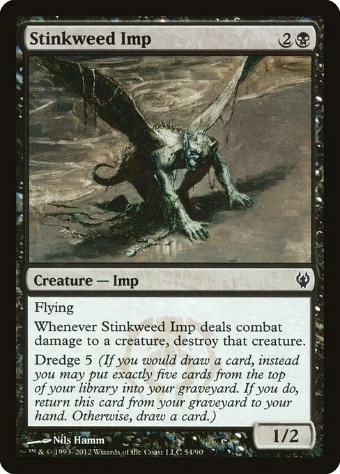 Stinkweed Imp, carta Magic di tipo Creature — Imp illustrata da Nils Hamm