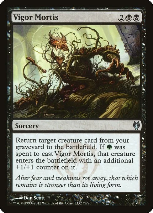 Vigor Mortis, carta Magic di tipo Sorcery illustrata da Dan Murayama Scott