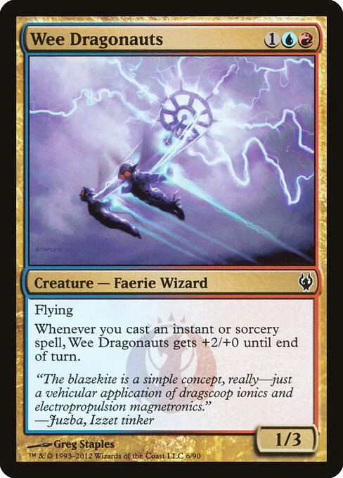 Wee Dragonauts, carta Magic di tipo Creature — Faerie Wizard illustrata da Greg Staples