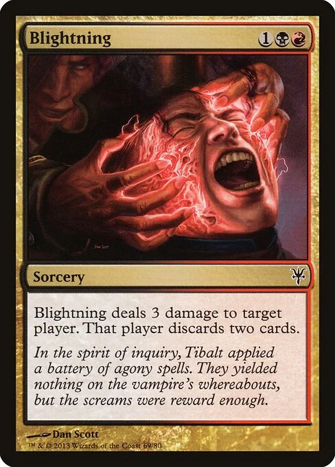 Blightning, carta Magic di tipo Sorcery illustrata da Dan Murayama Scott