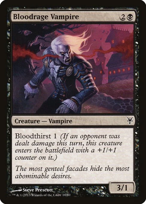 Bloodrage Vampire, carta Magic di tipo Creature — Vampire illustrata da Steve Prescott