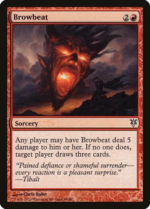 Browbeat, carta Magic di tipo Sorcery illustrata da Chris Rahn