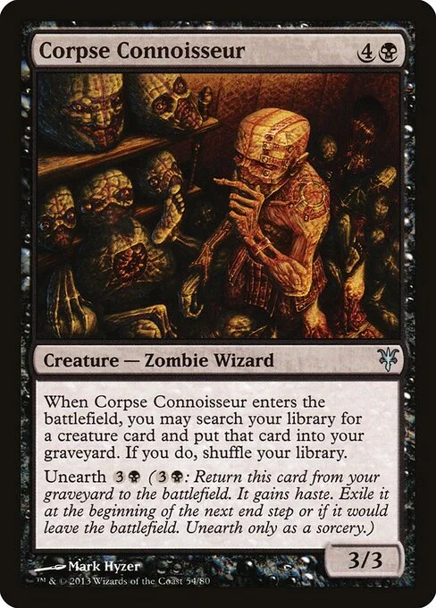 Corpse Connoisseur, carta Magic di tipo Creature — Zombie Wizard illustrata da Mark Hyzer