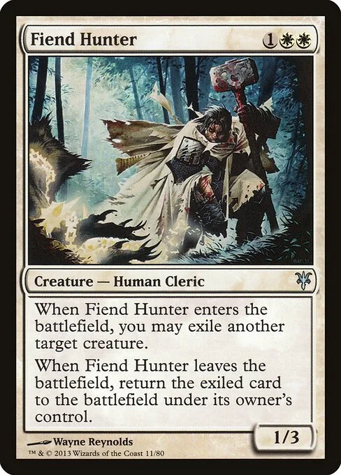 Fiend Hunter, carta Magic di tipo Creature — Human Cleric illustrata da Wayne Reynolds