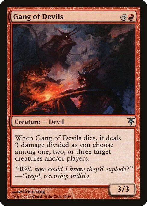Gang of Devils, carta Magic di tipo Creature — Devil illustrata da Erica Yang