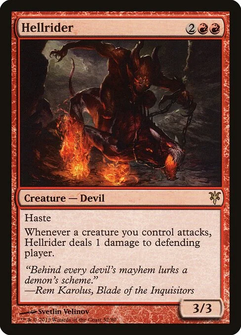 Hellrider, carta Magic di tipo Creature — Devil illustrata da Svetlin Velinov