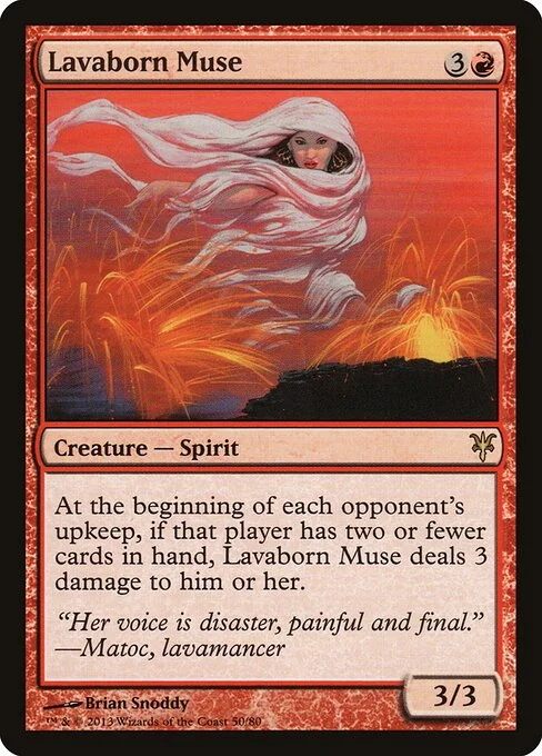 Lavaborn Muse, carta Magic di tipo Creature — Spirit illustrata da Brian Snõddy