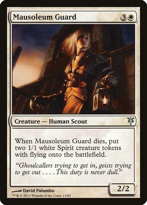 Mausoleum Guard, carta Magic di tipo Creature — Human Scout illustrata da David Palumbo