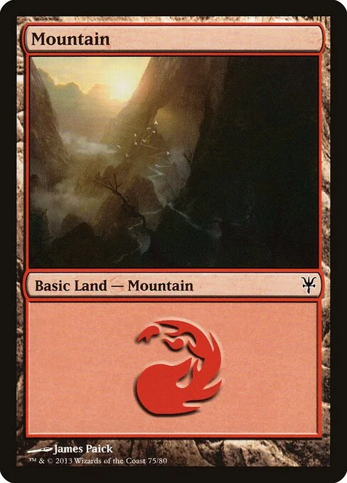 Mountain, carta Magic di tipo Basic Land — Mountain illustrata da James Paick