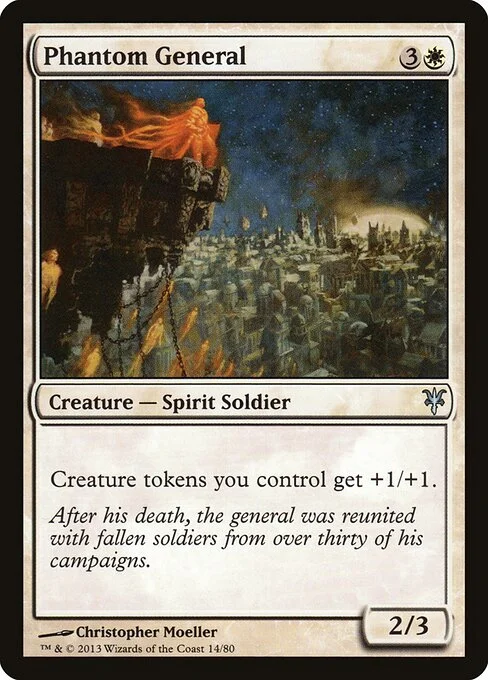 Phantom General, carta Magic di tipo Creature — Spirit Soldier illustrata da Christopher Moeller