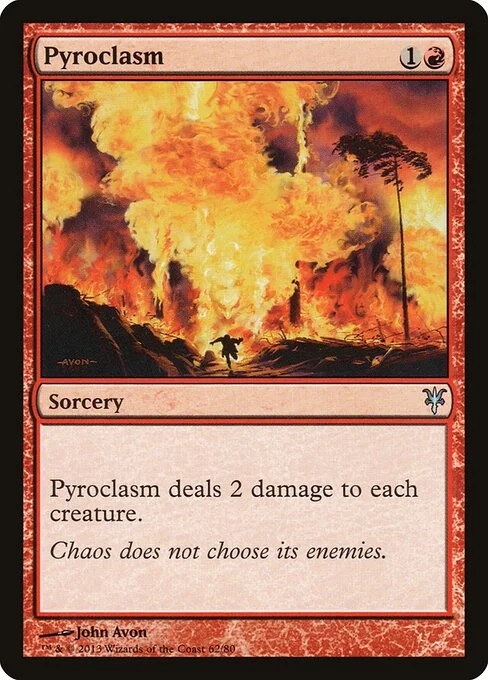 Pyroclasm, carta Magic di tipo Sorcery illustrata da John Avon