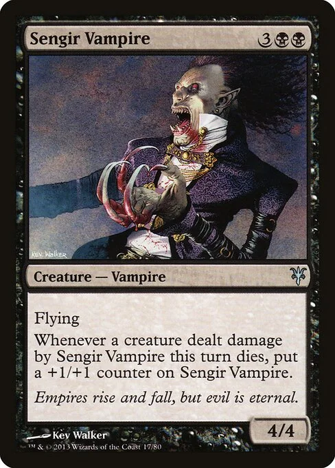 Sengir Vampire, carta Magic di tipo Creature — Vampire illustrata da Kev Walker
