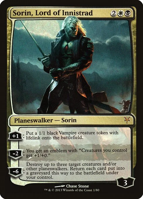 Sorin, Lord of Innistrad, carta Magic di tipo Legendary Planeswalker — Sorin illustrata da Chase Stone