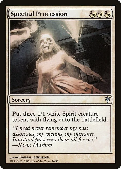 Spectral Procession, carta Magic di tipo Sorcery illustrata da Tomasz Jedruszek