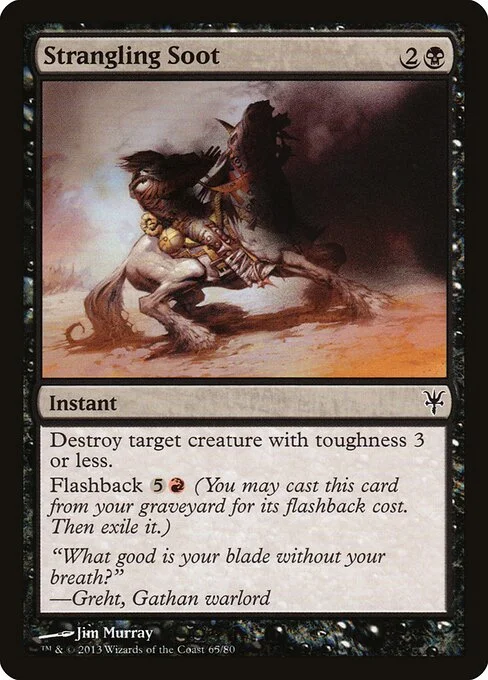 Strangling Soot, carta Magic di tipo Instant illustrata da Jim Murray