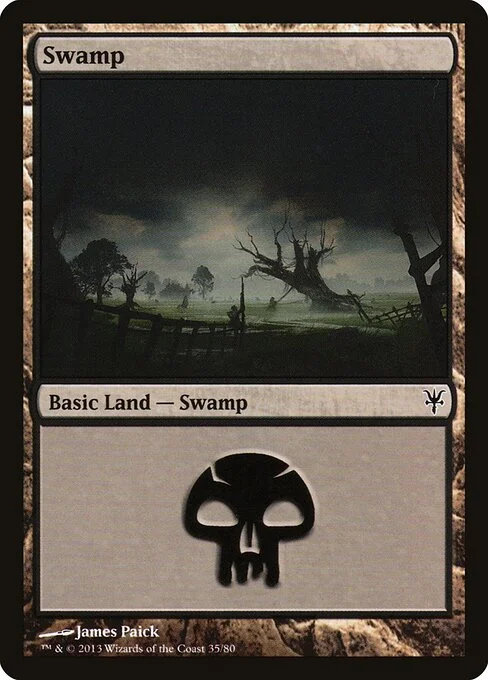 Swamp, carta Magic di tipo Basic Land — Swamp illustrata da James Paick