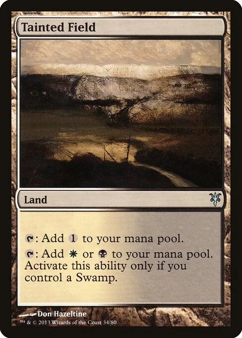 Tainted Field, carta Magic di tipo Land illustrata da Don Hazeltine