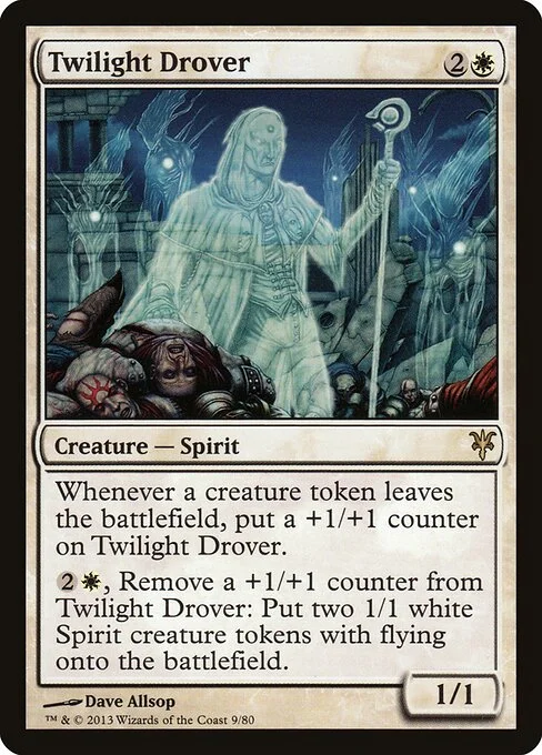 Twilight Drover, carta Magic di tipo Creature — Spirit illustrata da Dave Allsop