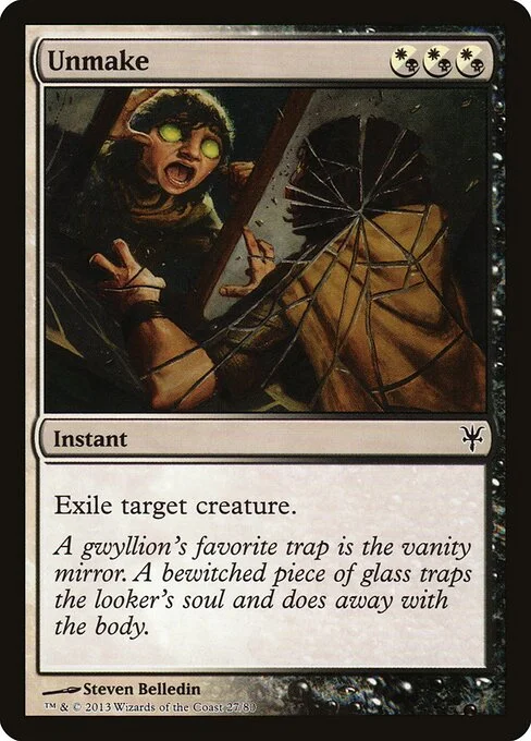 Unmake, carta Magic di tipo Instant illustrata da Steven Belledin