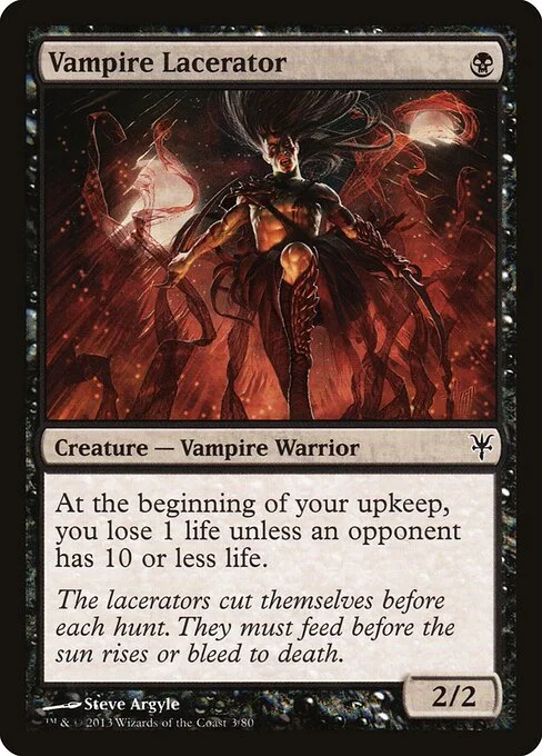 Vampire Lacerator, carta Magic di tipo Creature — Vampire Warrior illustrata da Steve Argyle