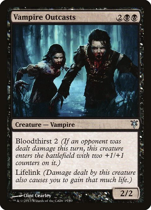 Vampire Outcasts, carta Magic di tipo Creature — Vampire illustrata da Clint Cearley