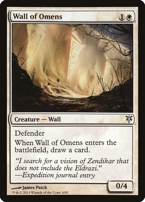 Wall of Omens, carta Magic di tipo Creature — Wall illustrata da James Paick