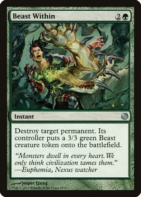 Beast Within, carta Magic di tipo Instant illustrata da Jesper Ejsing