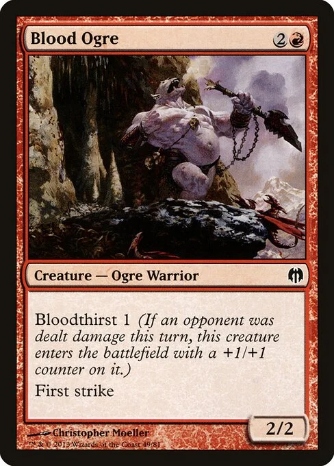 Blood Ogre, carta Magic di tipo Creature — Ogre Warrior illustrata da Christopher Moeller
