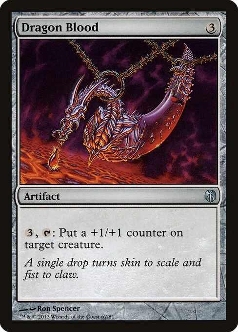 Dragon Blood, carta Magic di tipo Artifact illustrata da Ron Spencer
