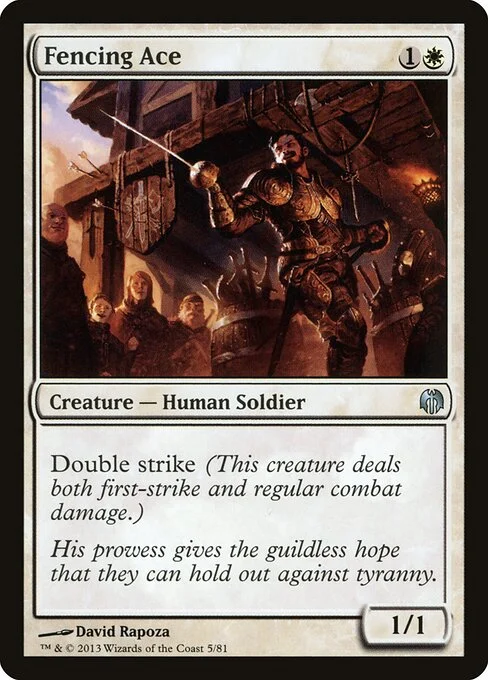 Fencing Ace, carta Magic di tipo Creature — Human Soldier illustrata da David Rapoza