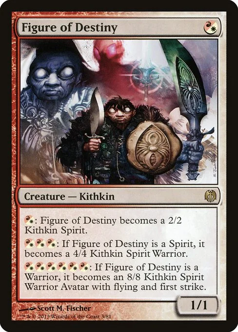 Figure of Destiny, carta Magic di tipo Creature — Kithkin illustrata da Scott M. Fischer