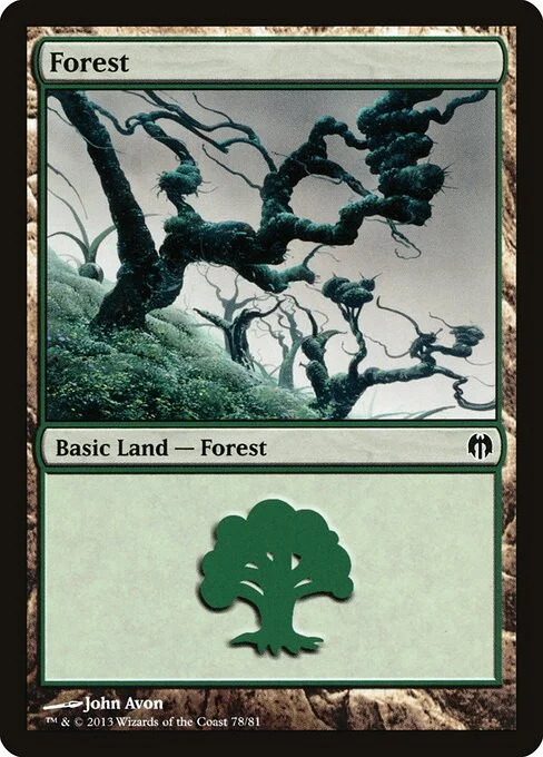 Forest, carta Magic di tipo Basic Land — Forest illustrata da John Avon